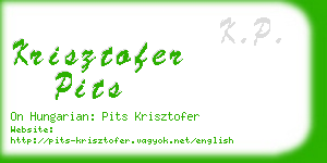 krisztofer pits business card